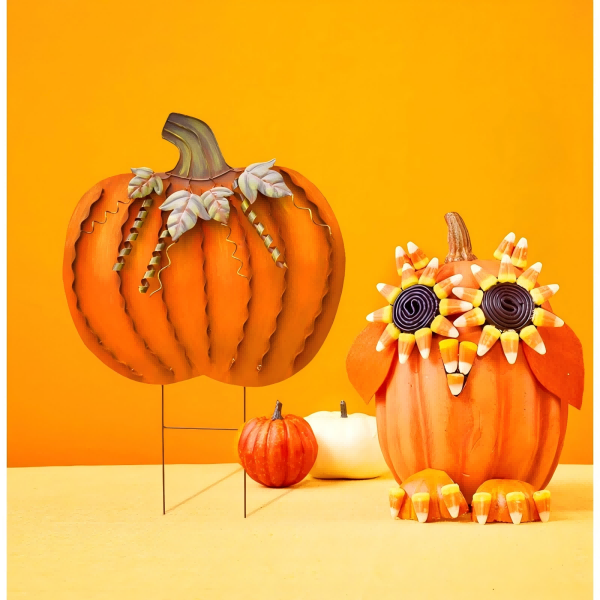 Metal Outdoor Pumpkin Decorations
