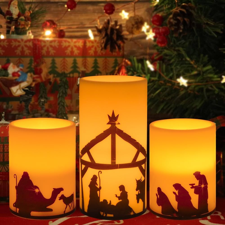 Jesus Electronic Candle Set