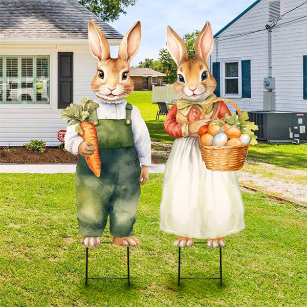 Metal Easter Yard Decorations-2
