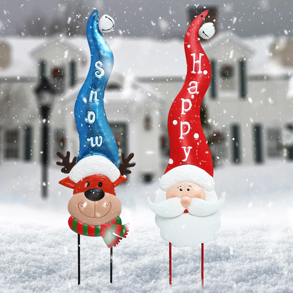 Metal Stake Christmas Yard Decorations-3
