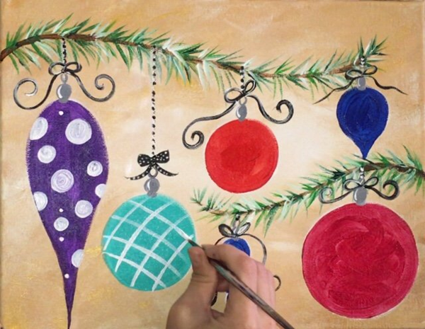 How To Paint Ornaments with Acrylic Paint