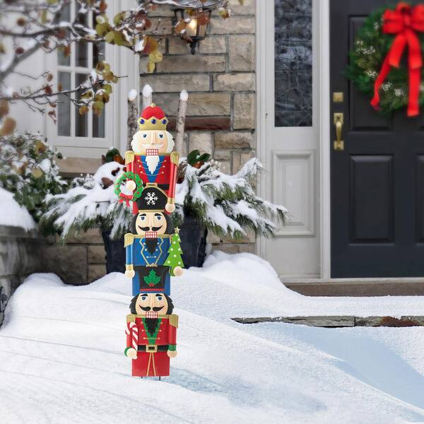 Metal Stake Christmas Yard Decorations