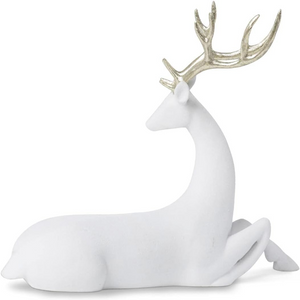 White Elegant Sitting Deer