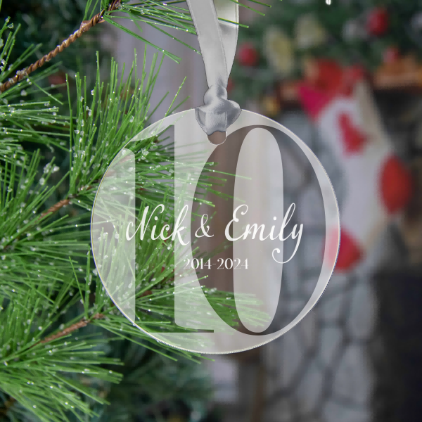 Flat clear acrylic Christmas ornaments-1