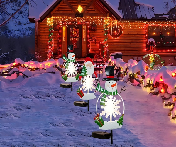 Metal Outdoor Christmas Stake Decorations