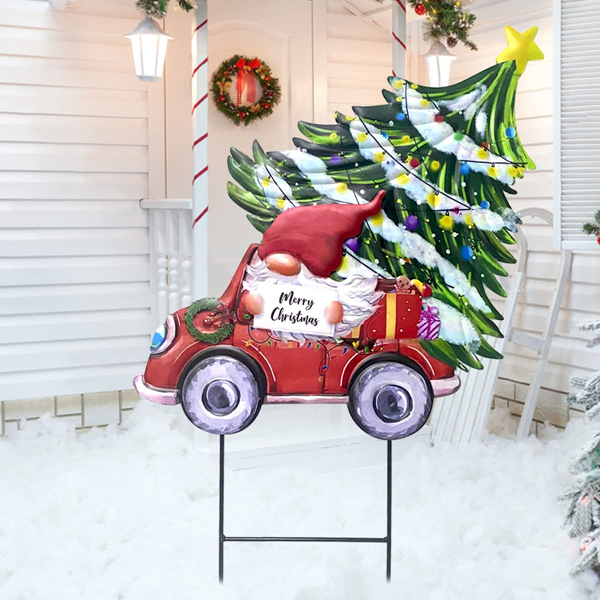 Metal Stake Christmas Yard Decorations-2