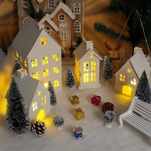 Metal Houses for Christmas Decor-2