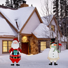 Christmas Garden Metal Stakes