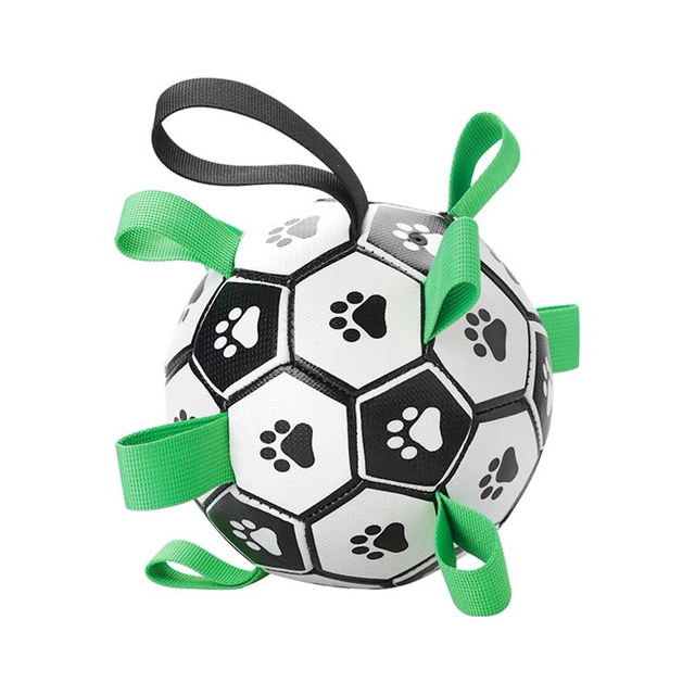 Dog Toys Soccer Ball with Straps