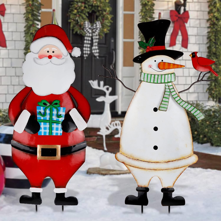 Christmas Garden Metal Stakes